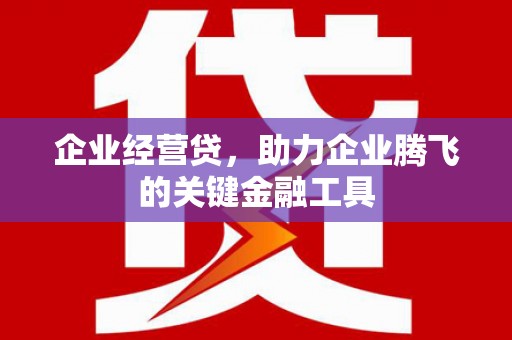 合山企业经营贷，助力企业腾飞的关键金融工具