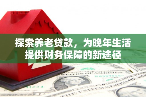 灵台探索养老贷款，为晚年生活提供财务保障的新途径