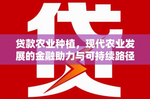 巴青贷款农业种植，现代农业发展的金融助力与可持续路径