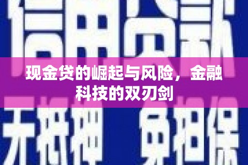 东宝现金贷的崛起与风险，金融科技的双刃剑